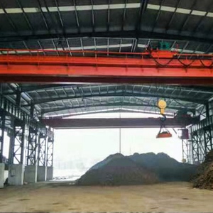 Overhead crane with electromagnetic beam